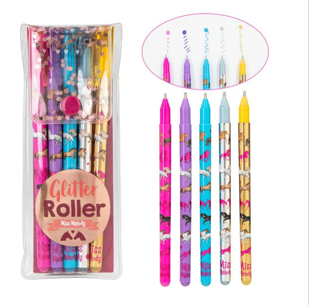 Miss melody glitter roller pens