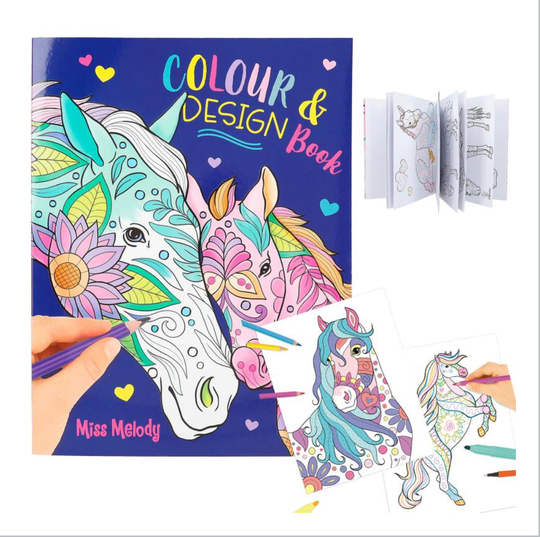 Miss melody colour and design book